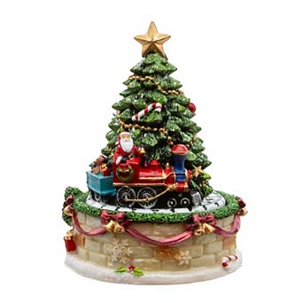 Kurt Adler 6-Inch Christmas Tree Revolving Music Box Table Decor