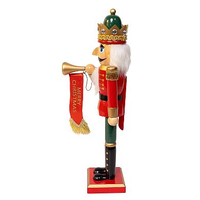 Kurt Adler Nutcracker Figurine Table Decor 15-Inch With Horn