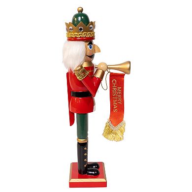 Kurt Adler Nutcracker Figurine Table Decor 15-Inch With Horn
