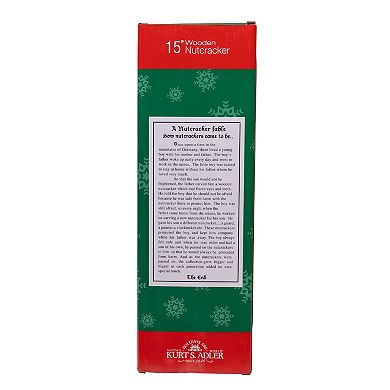 Kurt Adler Nutcracker Figurine Table Decor 15-Inch with Glitter Accents