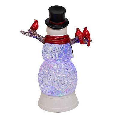 Kurt Adler Battery Operated LED Glitter Snowman Table Decor