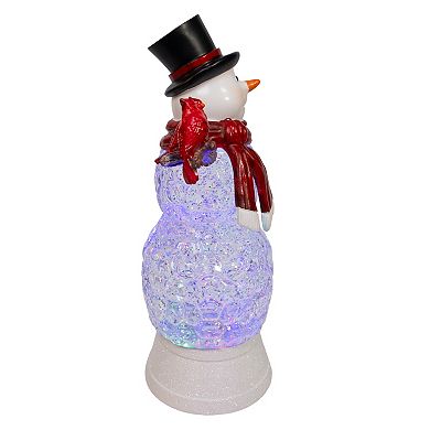 Kurt Adler Battery Operated LED Glitter Snowman Table Decor