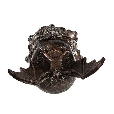 Kurt Adler 11.5-Inch Battery-Operated Bat & Skull Table Decor