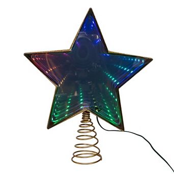 Kurt Adler 11.5-Inch 22-Light Infinity Effect Christmas Tree Topper