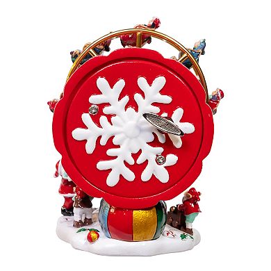 Kurt Adler 5.5-Inch Wind-Up Musical Ferris Wheel Table Decor