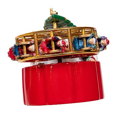 Kurt Adler 5.5-Inch Wind-Up Musical Ferris Wheel Table Decor