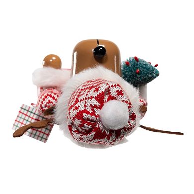 Kurt Adler 15-Inch Wooden Reindeer Nutcracker Figurine Table Decor