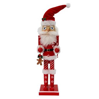 Kurt Adler 15-Inch Wooden Santa Claus Nutcracker Figurine Table Decor