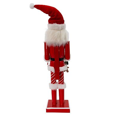 Kurt Adler 15-Inch Wooden Santa Claus Nutcracker Figurine Table Decor