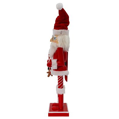 Kurt Adler 15-Inch Wooden Santa Claus Nutcracker Figurine Table Decor