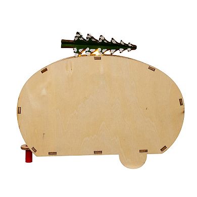 Kurt Adler Battery Operated Lighted Wooden Camper Van Table Decor
