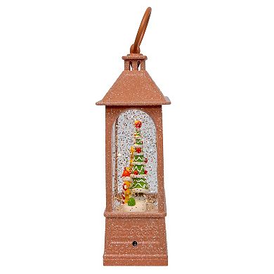 Kurt Adler Battery-Operated USB LED Lighted Gingerbread Water Lantern Table Decor