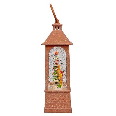 Kurt Adler Battery-Operated USB LED Lighted Gingerbread Water Lantern Table Decor
