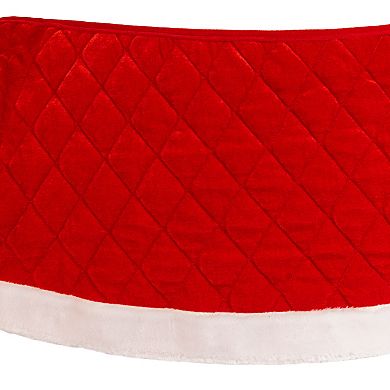 Kurt Adler 12 by 28-Inch Quilted Velvet Christmas Tree Skirt