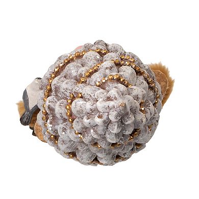 Kurt Adler 10-Inch Wooden Rustic Glamour Gnome Nutcracker Figurine Table Decor