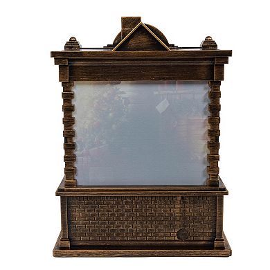 Kurt Adler 5.84-Inch Battery Operated Lighted Santa Fireplace Water Lantern Table Decor