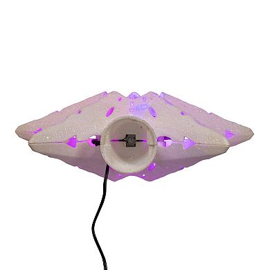 Kurt Adler 12.2-Inch Pre-lit Glitter Iridescent Star Christmas Tree Topper