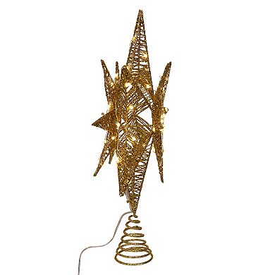 Kurt Adler 15-Inch Twinkling LED Starburst Christmas Tree Topper