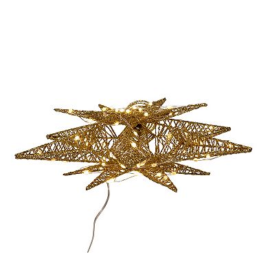 Kurt Adler 15-Inch Twinkling LED Starburst Christmas Tree Topper