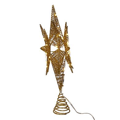 Kurt Adler 15-Inch Twinkling LED Starburst Christmas Tree Topper