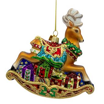 Kurt Adler Bellissimo Rocking Deer Christmas Ornament
