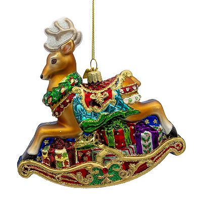 Kurt Adler Bellissimo Rocking Deer Christmas Ornament