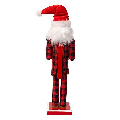Kurt Adler Nutcracker Figurine Table Decor 15-Inch Santa With Red Pajamas