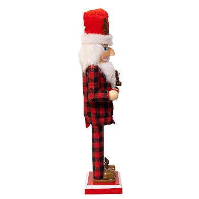 Kurt Adler Nutcracker Figurine Table Decor 15-Inch Santa With Red Pajamas
