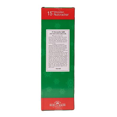 Kurt Adler 15-Inch Ski Santa Nutcracker Figurine Table Decor