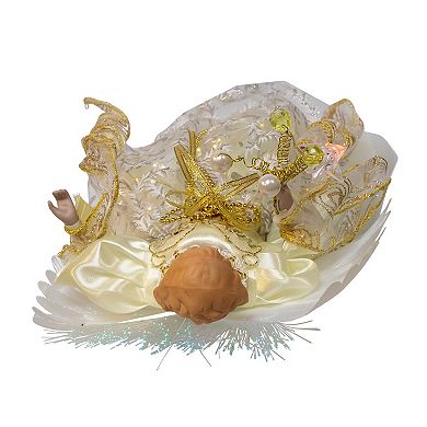 Kurt Adler 12-Inch 30-Light Fiber Optic Angel Christmas Tree Topper