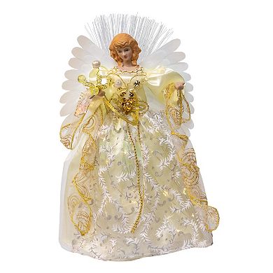Kurt Adler 12-Inch 30-Light Fiber Optic Angel Christmas Tree Topper