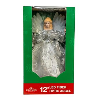 Kurt Adler 12-Inch 30-Light Fiber Optic Angel Christmas Tree Topper