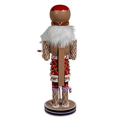 Kurt Adler 12-Inch Gingerbread Nutcracker Figurine Table Decor