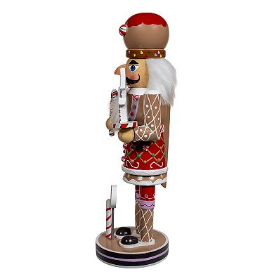 Kurt Adler 12-Inch Gingerbread Nutcracker Figurine Table Decor