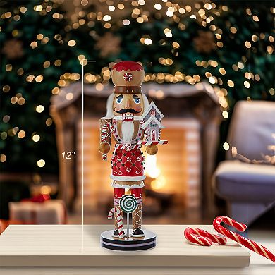 Kurt Adler 12-Inch Gingerbread Nutcracker Figurine Table Decor