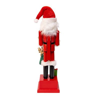 Kurt Adler Wooden 15-Inch Santa Countdown Nutcracker Table Decor