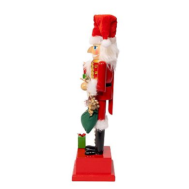 Kurt Adler Wooden 15-Inch Santa Countdown Nutcracker Table Decor
