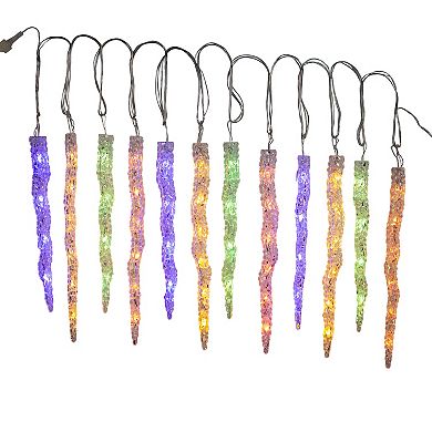 Kurt Adler 60-Light Dual Color LED 12-pc. Icicle String Light Set