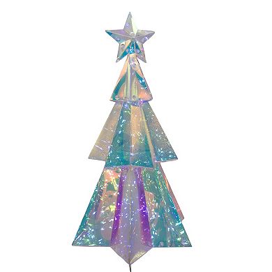 Kurt Adler 15-Inch Battery-Operated Lighted Holographic Tabletop Christmas Tree