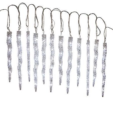 Kurt Adler 60-Light Dual Color LED Icicle String Lights 12-pc. Set