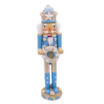 Kurt Adler 15-Inch Wooden Beach Nutcracker Figurine Table Decor