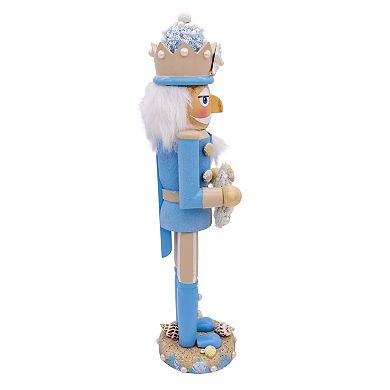 Kurt Adler 15-Inch Wooden Beach Nutcracker Figurine Table Decor