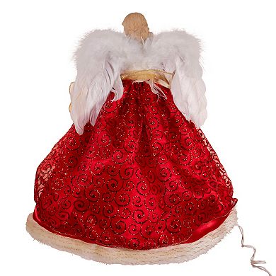 Kurt Adler 14-Inch Light-Up Angel Christmas Tree Topper