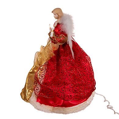 Kurt Adler 14-Inch Light-Up Angel Christmas Tree Topper