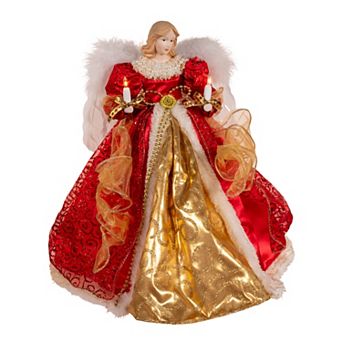 Kurt Adler 14-Inch Light-Up Angel Christmas Tree Topper