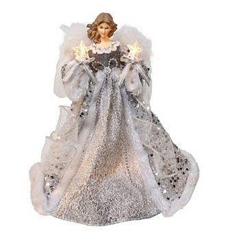Kurt Adler 14-Inch Light-Up Angel Christmas Tree Topper
