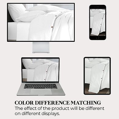 SUPERIOR Carmen 3-pc. Relaxed Vintage Wash Solid Duvet Cover & Shams Set