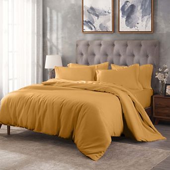 SUPERIOR 3 pc Egyptian Cotton 400 Thread Count Solid Duvet Cover & Shams Set