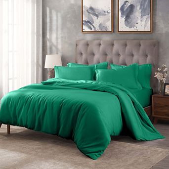 SUPERIOR 3 pc Egyptian Cotton 400 Thread Count Solid Duvet Cover & Shams Set