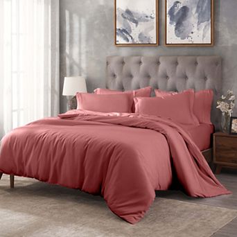 SUPERIOR 3 pc Egyptian Cotton 400 Thread Count Solid Duvet Cover & Shams Set